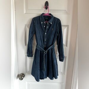 Ralph Lauren Girls Denim Shirt Dress with Belt